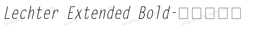 Lechter Extended Bold字体转换